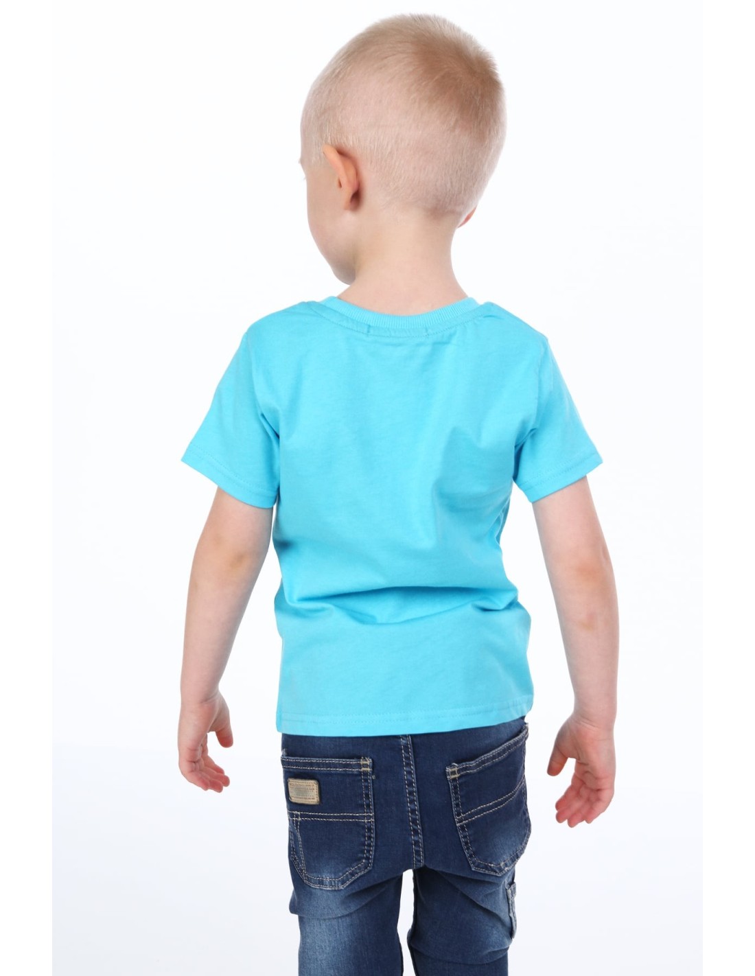 Blaues Jungen-T-Shirt mit Aufdruck NDZ4484 – Online-Shop – Boutique